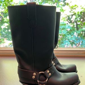 Frye Motorcycle Boots.  Black.